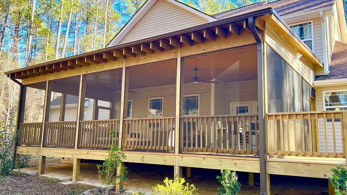 Photo of covered deck Wake Forest, NC by Closer Look General Contracting