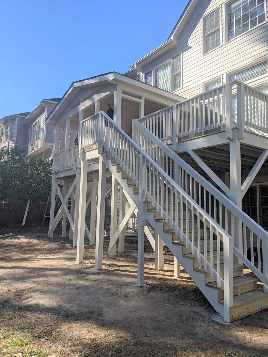 Photo of covered deck Cary, NC by Closer Look General Contracting